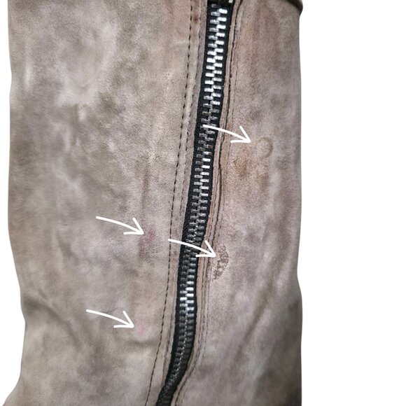 A.S. 98 Shaylynn Tatum Boot Taupe Suede Knee High Size 38 - Picture 16 of 16